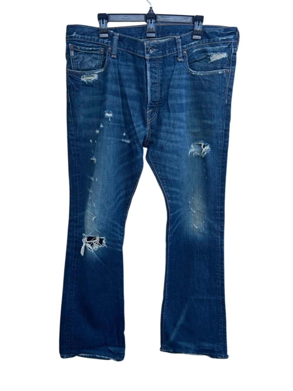 VTG Abercrombie Fitch Baxter Low Rise Slim Boot Jeans Dark Wash Mens 36x32 Y2K